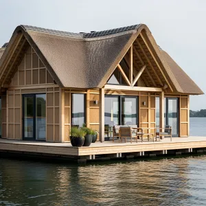 Charming Floating Cottage on Serene Waters