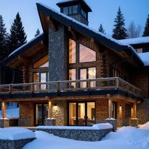 Snow-Kissed Sanctuary Among the Pines