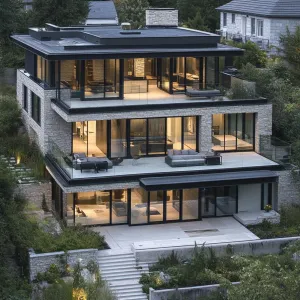 Hillside Harmony: The Cascading Cubes