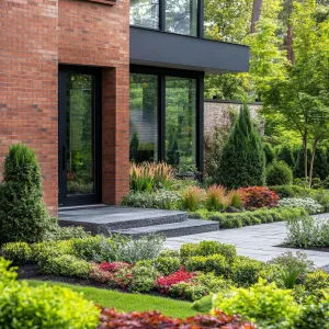 Brick Villa with a Forest Fringe