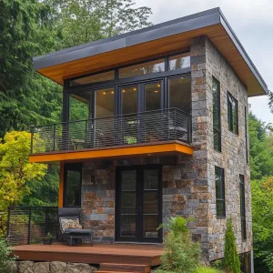 Stone-Clad Luxury Tiny House On The Edge