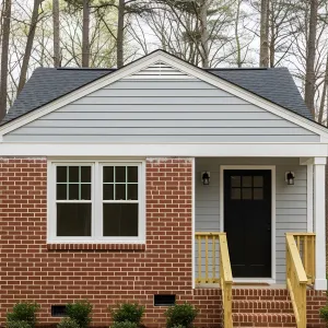 Half-and-Half Haven: The Brick and Wood Wonder