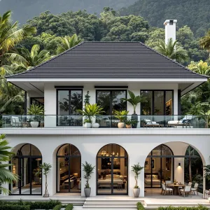 Jungle Jewel: A Mansion Nestled in Greenery