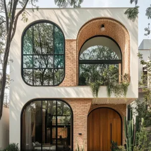 Arched Elegance in a Botanical Embrace
