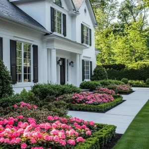 Preview of Elegant Mansion with Cheerful Floral Parade