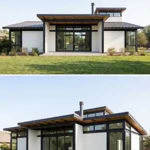 Calm Pavilion With Framed Glass Views