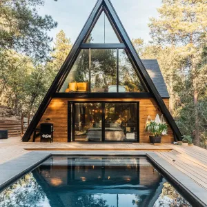 Serenity Amidst Pines: The A-Frame Oasis