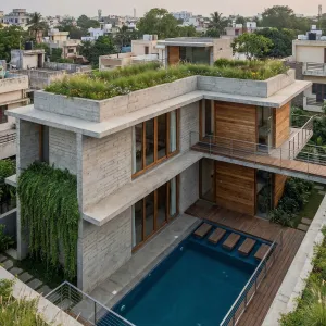 Rooftop Meadow Courtyard Pool House