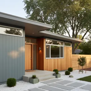 Cedar Entry Under Floating Eaves