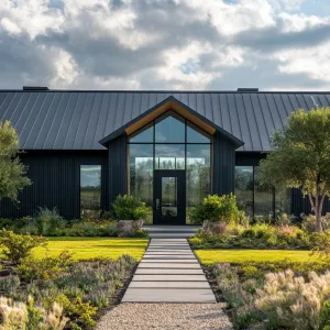 A Sleek Black Barn Symphony