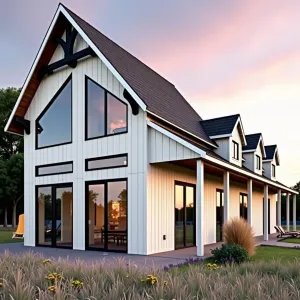 Gabled Glory with Pastel Sky