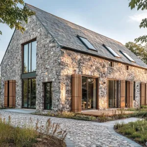 Stones and Skylights: Modern Barn Magic
