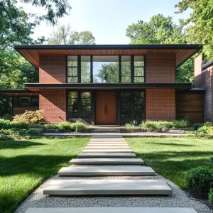 Brick Bound Beauty Basking in Sunlit Simplicity