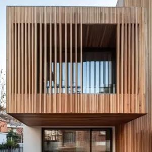 Elegantly Layered Timber Facade