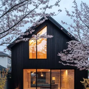Japanese-inspired Timber Frame With Shou Sugi Ban Siding