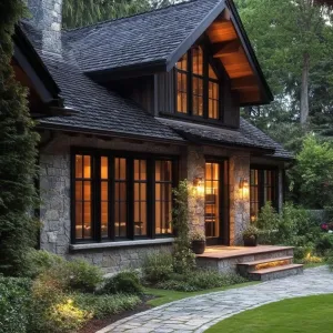 Stone-Clad Serenity: A Modern Farmhouse Jewel