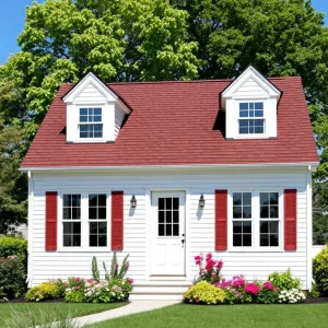 Cape Cod Cottage with a Splash of Crimson