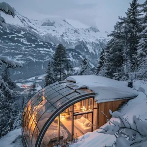 Floating Glass Igloo Cabin