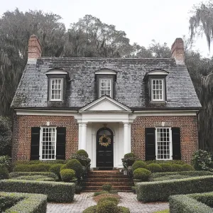 Historic Brick Charm With a Wreath Surprise