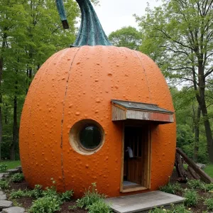 Gourd-geous Cabin: A Pumpkin Pavilion