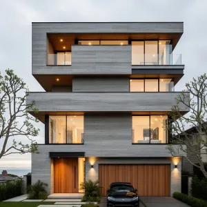 Tiered Horizons Concrete House