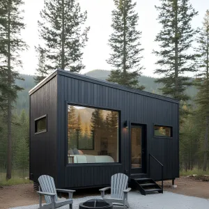 Preview of Mysterious Ebony Oasis Amidst the Pines