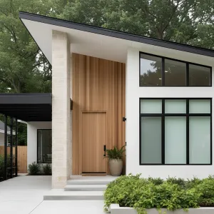 Tilted Eave Timber Entry