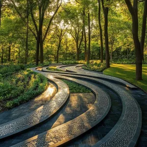 Geometric Garden Pathways