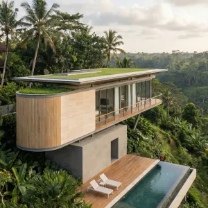 Hillside Skydeck Green Roof Villa