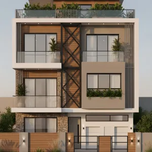 Rustwood Grid With Gardened Terraces