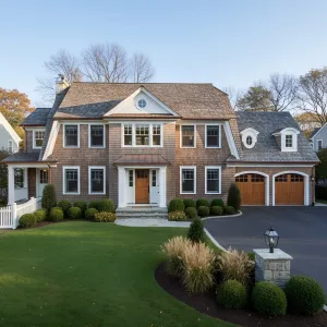 Shingle-Clad Gambrel With Copper Accents