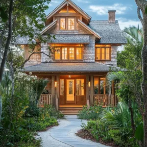 A Cozy Coastal Cabin Nestled in Greenery