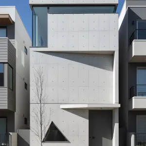 Urban Monolith With Sliver Windows