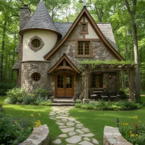 Whimsical Stone Haven in the Wooded Realm