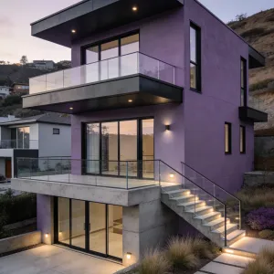 Hillside Lavender Concrete Retreat