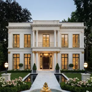 Neoclassical Marble Residence With Gilded Details