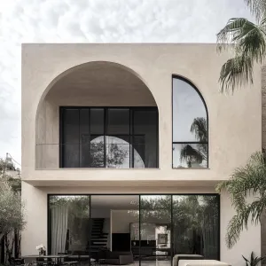Contemporary Archway Haven in Tropical Retreat
