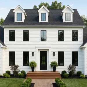 Sharp White Colonial With Framed Views