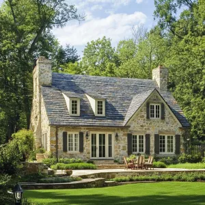 Rustic Stone Haven Amidst Verdant Bliss