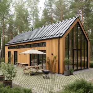 Pineclad Gable With Glass Gallery