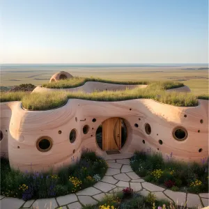 Curvaceous Canvas: A Rock Facade Whirl