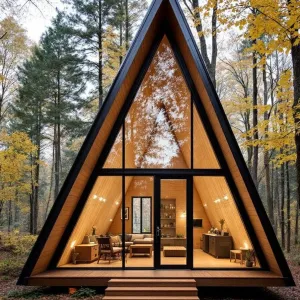Triangular Hideaway Amidst Golden Leaves
