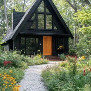 Ebon A-Frame Oasis with a Sunny Door