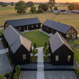 Courtyard Cluster Barns In Black