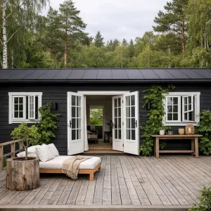 Woodland Noir Terrace Lounge Cabin