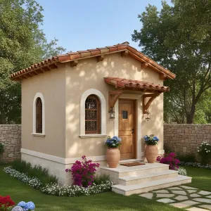 Clay-Eaved Courtyard Hideaway