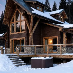 Woodland Lodge with Frosty Flair
