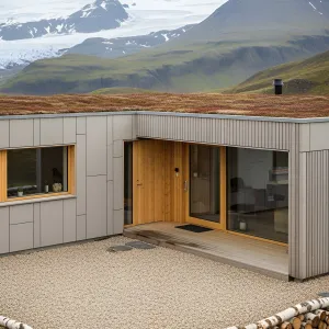 Contemporary Cubist Cottage with a View