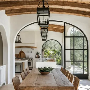 Rustic Elegance in a Spanish Dining Space