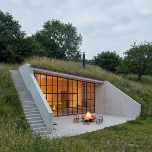 Hillside Glass Front Earth Bunker